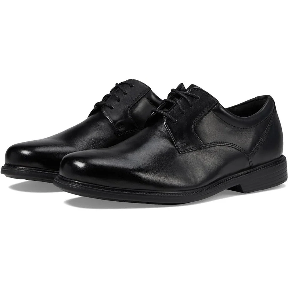 Rockport® (Men's 10.5 M)‎ Charles Road™ Plain Toe Oxford in Black Leather - $120